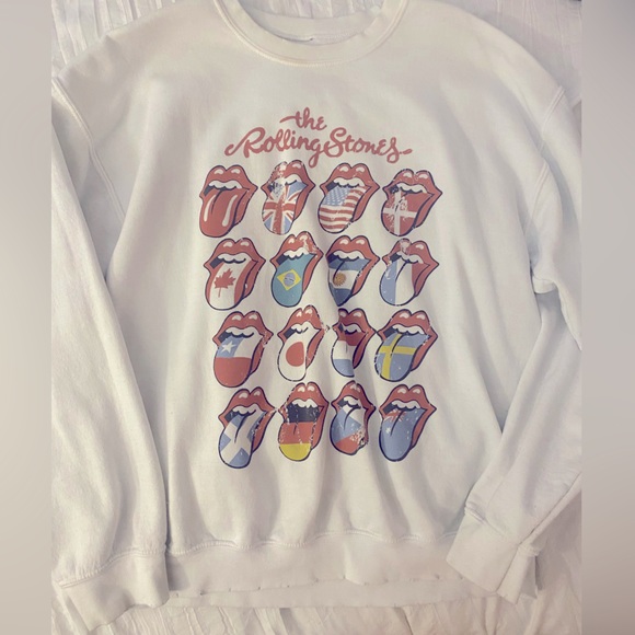 The Rolling Stone Lips Distressed Sweatshirt - Picture 1 of 3